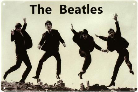 The Beatles (Стрибок) (ms-001278) Металева табличка - 20x30см