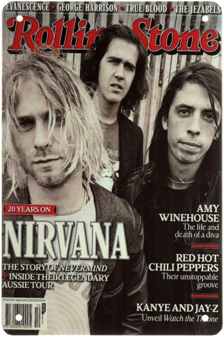 20 Years On Nirvana (Rolling Stone) (ms-003082) Металлическая табличка - 20x30см