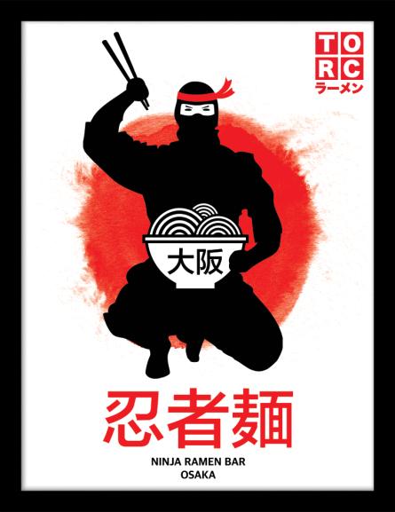 Оригинальная Компания Рамэн (Ниндзя Рамен Бар) / The Original Ramen Company (Ninja Ramen Bar) (pat-103325) Картина (в раме)