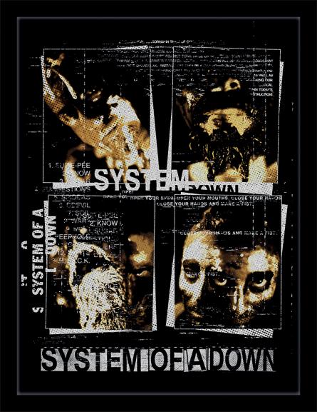 System of a Down (Distortion) (pat-103328) Картина (у рамі)