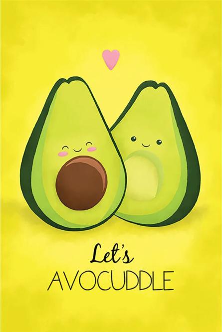Авокадо (Давай Обіймемося З Авокадо) / Avocado (Let's Avocuddle) (ps-103765) Постер/Плакат - Стандартний (61x91.5см)