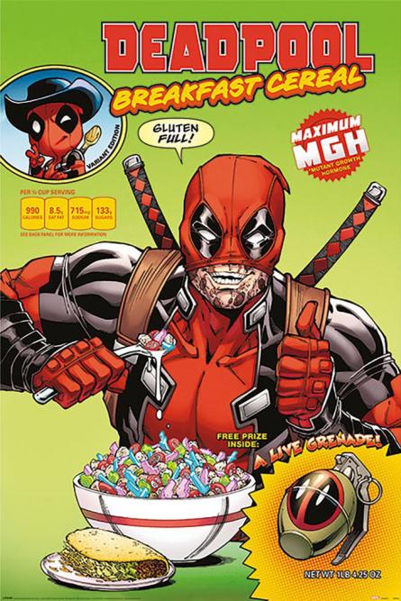 Дэдпул (Хлопья) / Deadpool (Cereal) (ps-104673) Постер/Плакат - Стандартный (61x91.5см)