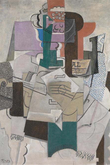Пикассо (Блюдо С Фруктами, Бутылка И Скрипка) / Picasso (Fruit Dish, Bottle and Violin) (ps-103247) Постер/Плакат - Стандартный (61x91.5см)