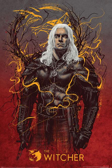 Ведьмак (Волк Геральт) / The Witcher (Geralt the Wolf) (ps-103230) Постер/Плакат - Стандартный (61x91.5см)