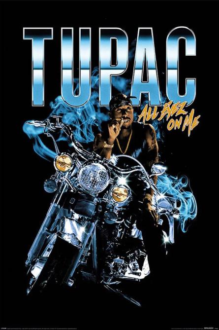 Tupac Shakur (All Eyez Motorcycle) (ps-103788) Постер/Плакат - Стандартний (61x91.5см)