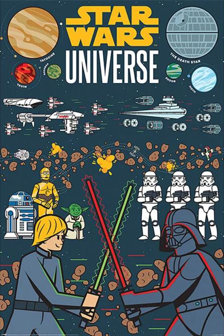 Звёздные Войны (Иллюстрированная Вселенная) / Star Wars (Universe Illustrated) (ps-103793) Постер/Плакат - Стандартный (61x91.5см)