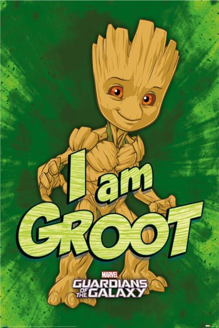 Стражи Галактики (Я Грут) / Guardians Of The Galaxy (I Am Groot) (ps-104677) Постер/Плакат - Стандартный (61x91.5см)