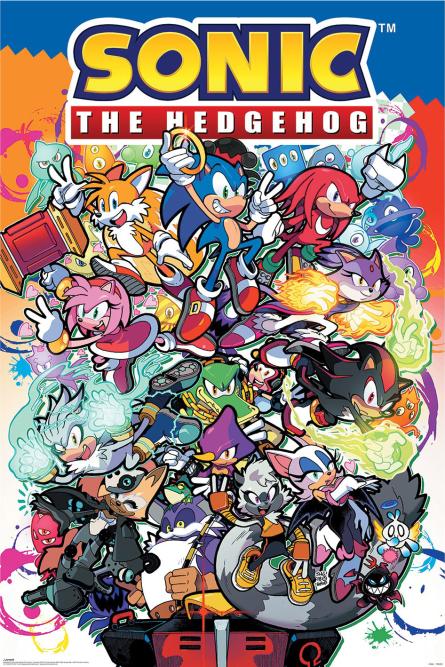 Їжак Сонік (Персонажі) /  Sonic The Hedgehog (Sonic Comic Characters) (ps-104680) Постер/Плакат - Стандартний (61x91.5см)