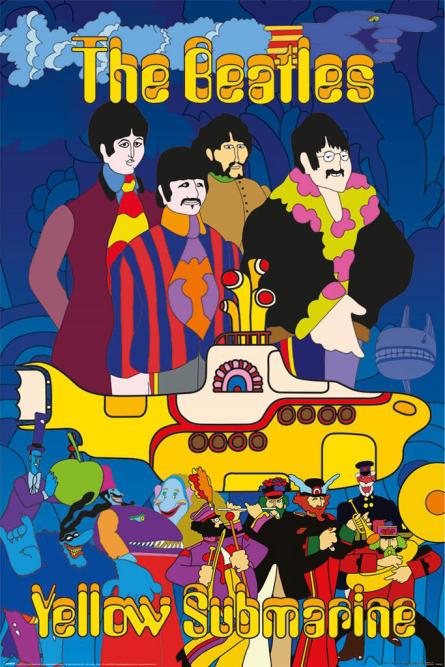 The Beatles - Yellow Submarine (ps-104708) Постер/Плакат - Стандартний (61x91.5см)