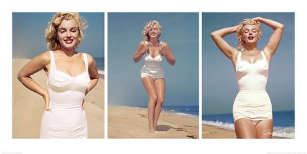 Мерілін Монро (Пляжний Триптих) / Marilyn Monroe (Beach Triptych) (pat-103272) Картина (фото друк)