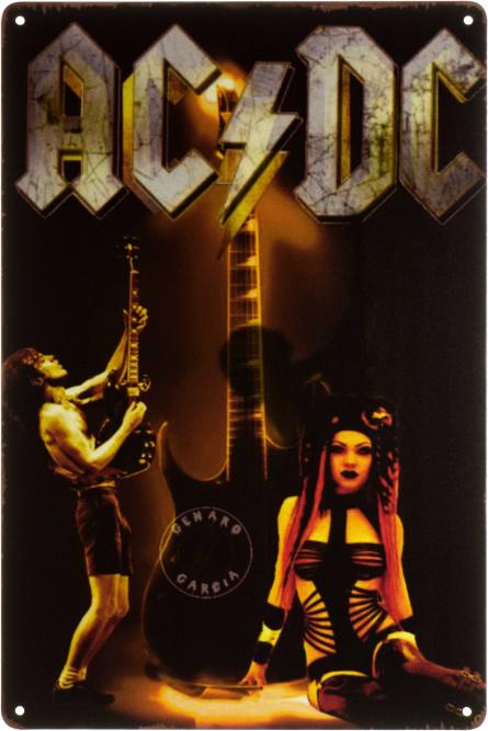 AC/DC (Genaro Garcia) (ms-003009) Металлическая табличка - 20x30см
