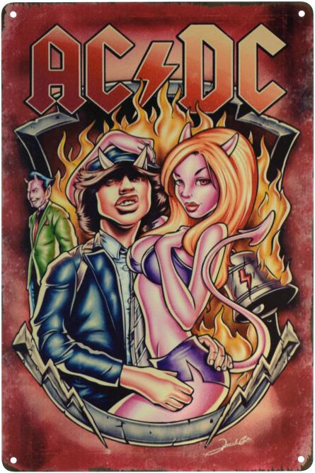 AC/DC (Girl Got Rhythm) (ms-001256) Металева табличка - 20x30см