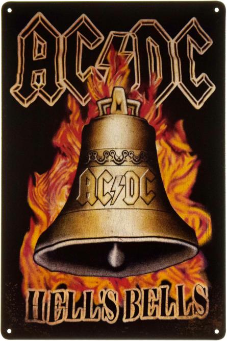 AC/DC (Hell's Bells) (ms-00464) Металева табличка - 20x30см
