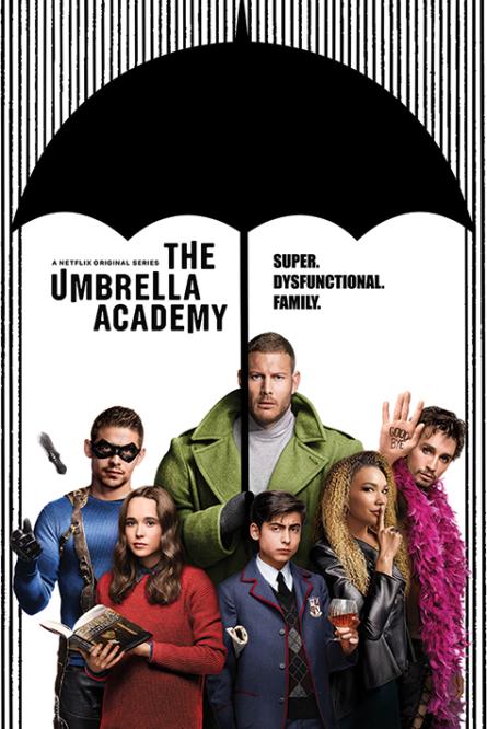 Академия Амбрелла (Суперсемейка) / The Umbrella Academy (Super Dysfunctional Family) (ps-002595) Постер/Плакат - Стандартный (61x91.5см)