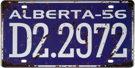 Альберта / Alberta (D2.2972) (ms-001556) Металлическая табличка - 15x30см