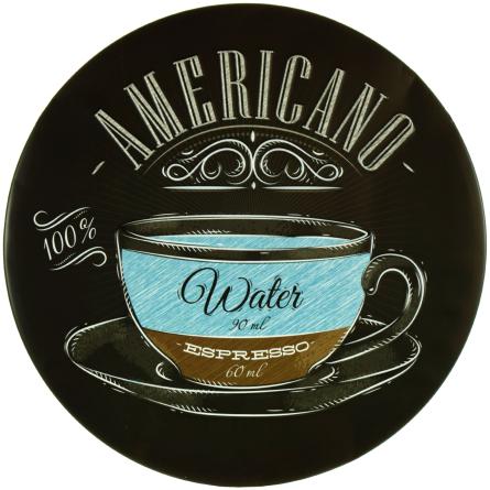 Американо / Americano (ms-001346) Металева табличка - 30см (кругла)