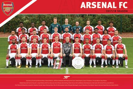 Арсенал (Команда 17/18) / Arsenal FC (Team 17/18) (ps-00214) Постер/Плакат - Стандартный (61x91.5см)