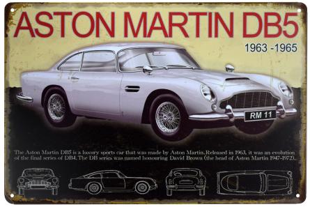 Aston Martin DB5 (ms-00412) Металева табличка - 20x30см