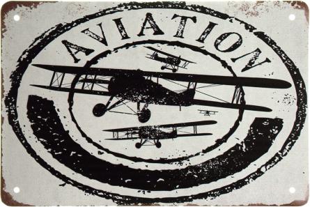 Авиация / Aviation (ms-001894) Металлическая табличка - 20x30см