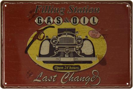 Автозаправочная Станция / Filling Station (Last Changes) (ms-002528) Металлическая табличка - 20x30см