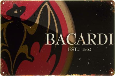 Bacardi (1862) (ms-002444) Металева табличка - 20x30см