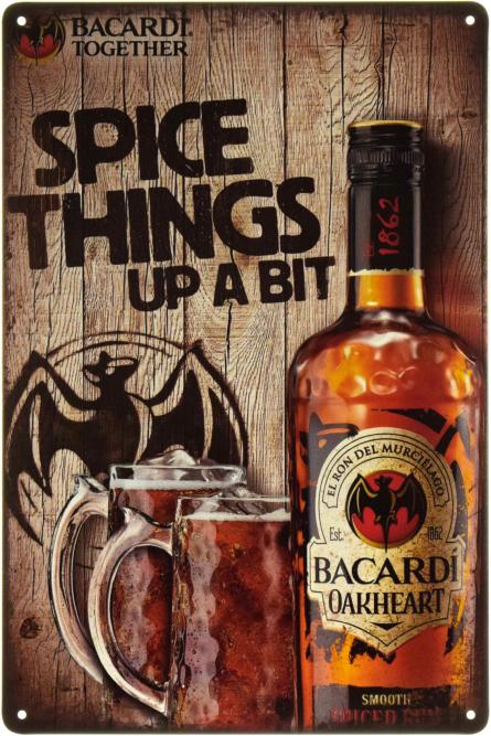 Bacardi (Spice Things Up A Bit) (ms-002173) Металева табличка - 20x30см