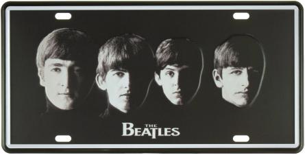 With The Beatles (ms-001177) Металева табличка - 15x30см