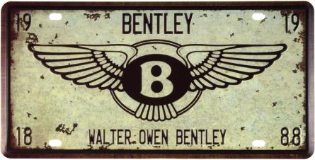 Бентли (Уолтер Оуэн Бентли) / Bentley (Walter Owen Bentley) (ms-001203) Металлическая табличка - 15x30см