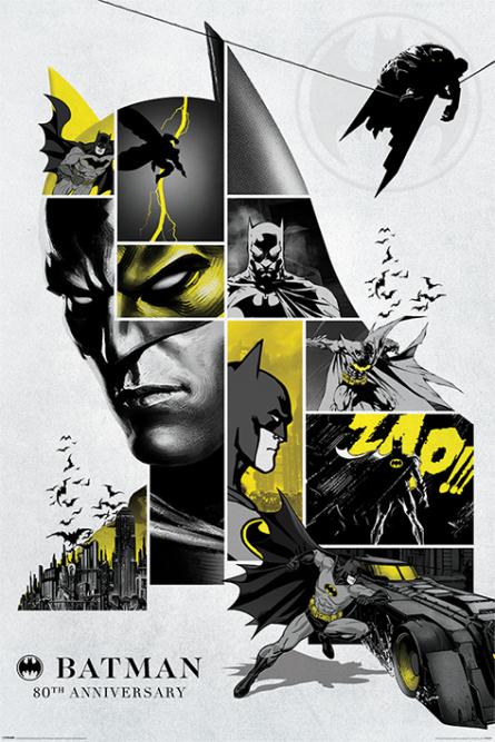 Бэтмен (80 Лет) / Batman (80th Anniversary) (ps-001475) Постер/Плакат - Стандартный (61x91.5см)