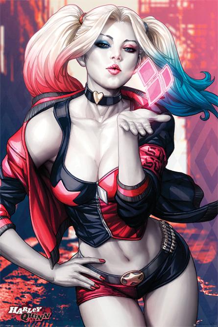 Бэтмен / Batman (Harley Quinn Kiss) (ps-00781) Постер/Плакат - Стандартный (61x91.5см)