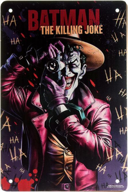 Бэтмен (Джокер) / Batman (Joker) (ms-001921) Металлическая табличка - 20x30см