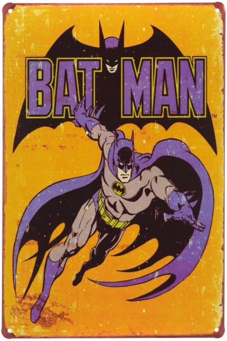 Бетмен / Retro Batman (ms-00558) Металева табличка - 20x30см