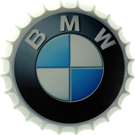 BMW (Светлый Фон) (ms-001686) Металлическая табличка - 35см (кришка)