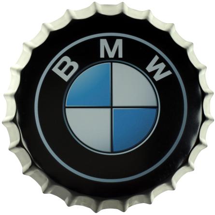 BMW (Темный Фон) (ms-001689) Металлическая табличка - 35см (кришка)