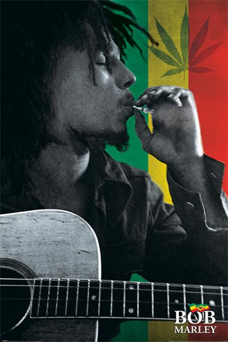 Боб Марлі / Bob Marley (Smoke) (ps-00782) Постер/Плакат - Стандартний (61x91.5см)