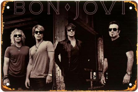 Бон Джови / Bon Jovi (ms-003216) Металлическая табличка - 20x30см