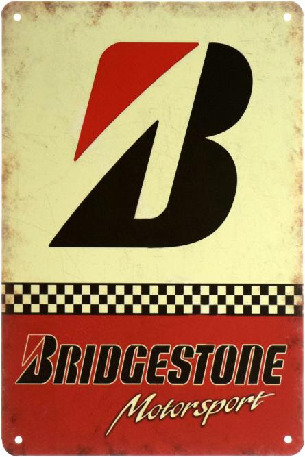 Бриджстоун (Автоспорт) / Bridgestone (Motorsport) (ms-003007) Металлическая табличка - 20x30см