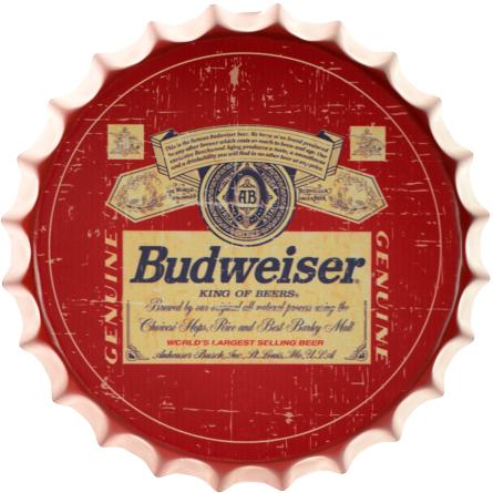 Budweiser (Beer) (ms-001718) Металлическая табличка - 35см (кришка)