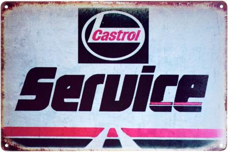 Castrol Service (ms-001653) Металева табличка - 20x30см