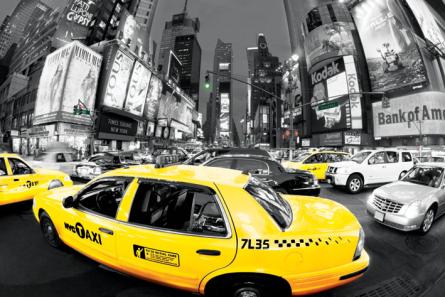 Час Пік На Таймс-Сквер (Жовте Таксі) / Rush Hour Times Square (Yellow Cabs) (ps-00857) Постер/Плакат - Стандартний (61x91.5см)