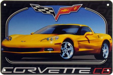 Chevrolet Corvette (C6) (ms-002715) Металлическая табличка - 20x30см