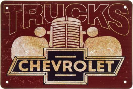Chevrolet (Trucks) (ms-001929) Металлическая табличка - 20x30см