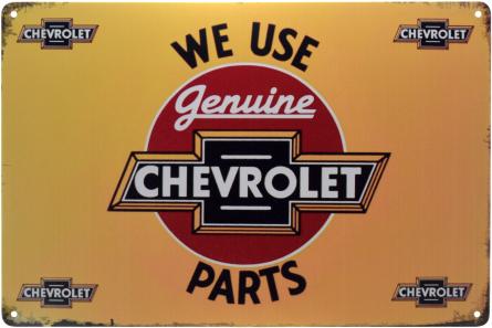 Chevrolet (We Use Parts) (ms-00723) Металлическая табличка - 20x30см