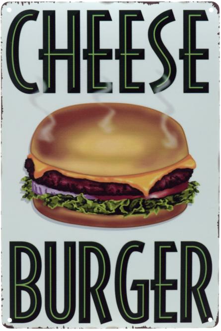 Чізбургер / Cheeseburger (ms-00515) Металева табличка - 20x30см