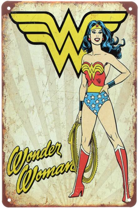 Чудо-Женщина / Wonder Woman (ms-001015) Металлическая табличка - 20x30см