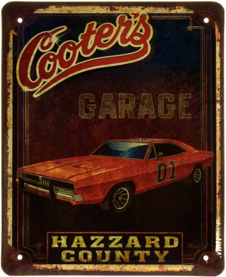 Cooter's Garage (Hazzard County) (ms-002850) Металева табличка - 18x22см