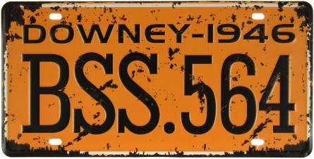 Дауні / Downey (BSS.564) (ms-001209) Металева табличка - 15x30см