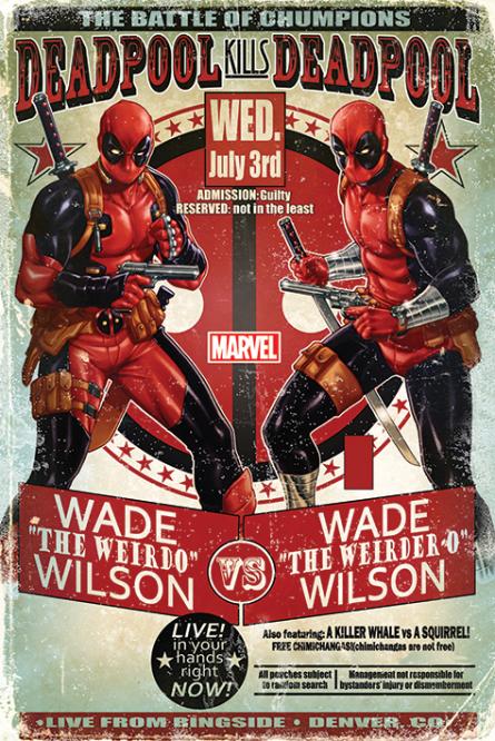 Дэдпул / Deadpool (Wade vs Wade) (ps-00337) Постер/Плакат - Стандартный (61x91.5см)