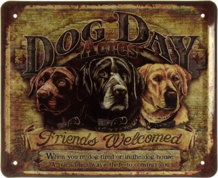 День Собаки / Dog Day (ms-002622) Металлическая табличка - 18x22см