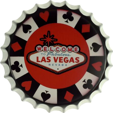 Добро Пожаловать В Лас-Вегас / Welcome Las Vegas (ms-002029) Металлическая табличка - 35см (кришка)